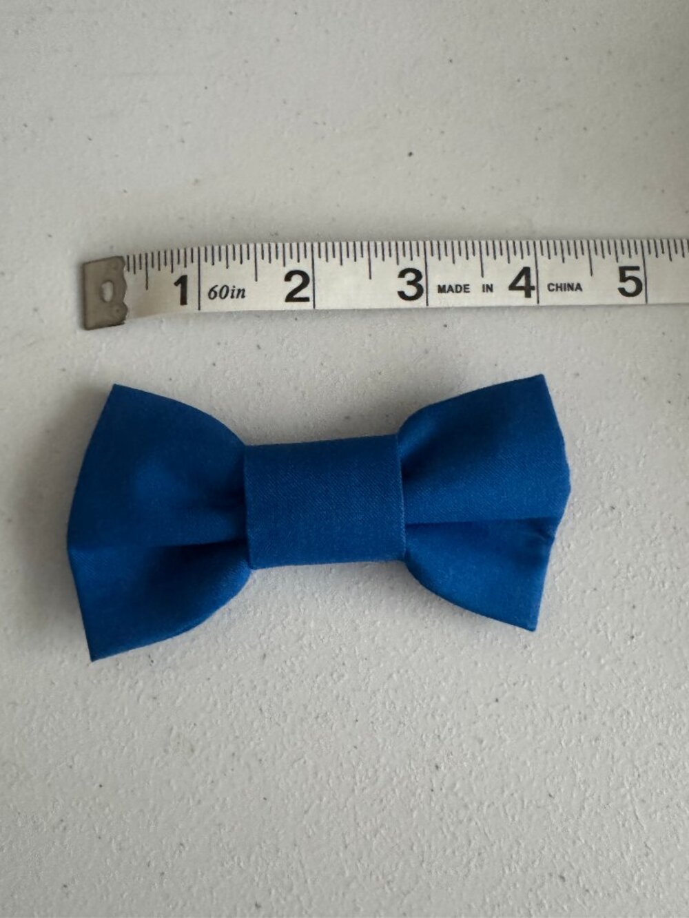 Medium Bright Blue Dog Bowtie - HANDMADE